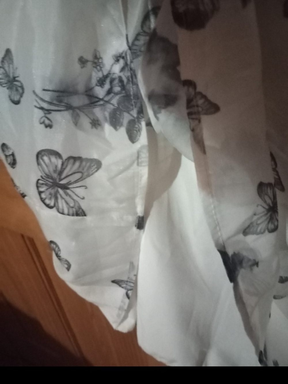 White Butterfly Print Women's Skirt